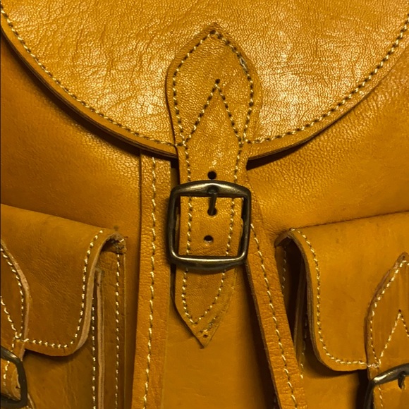 Moroccan Leather Backpack - Picture 2 of 15